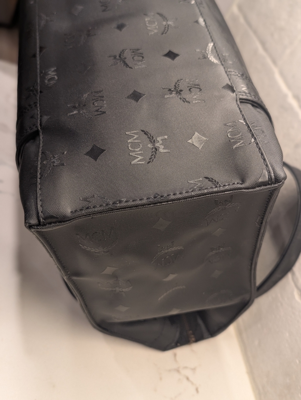 MCM Vintage Visetos Shopper Tote - EUC - Black 15x10x5 Inches - Picture 6 of 16
